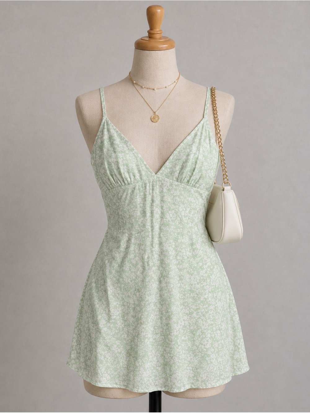 Billabong Pale Mint Floral Slip Dress
